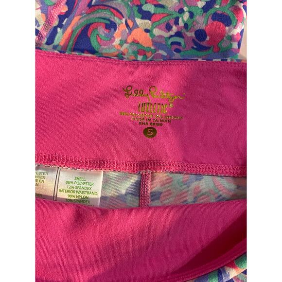 LILLY PULITZER LUXLETIC 21" Cropped Leggings Weekender La Playa SMALL Pastel - Picture 6 of 6